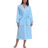 Amorbella Women Robe Long Bathrobes Lightweight Light Blue Large