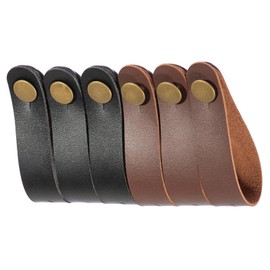 6PCS Guitar Strap Locks, Leather Guitar Strap Button, Headstock Adapter Tie, Guitar Neck Strap Link Button for Acoustic Classic Guitar, Ukulele Strap & Mandolin