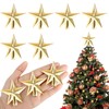 CCINEE Mini Christmas Tree Topper Star,6pcs Christmas Tree Topper Star