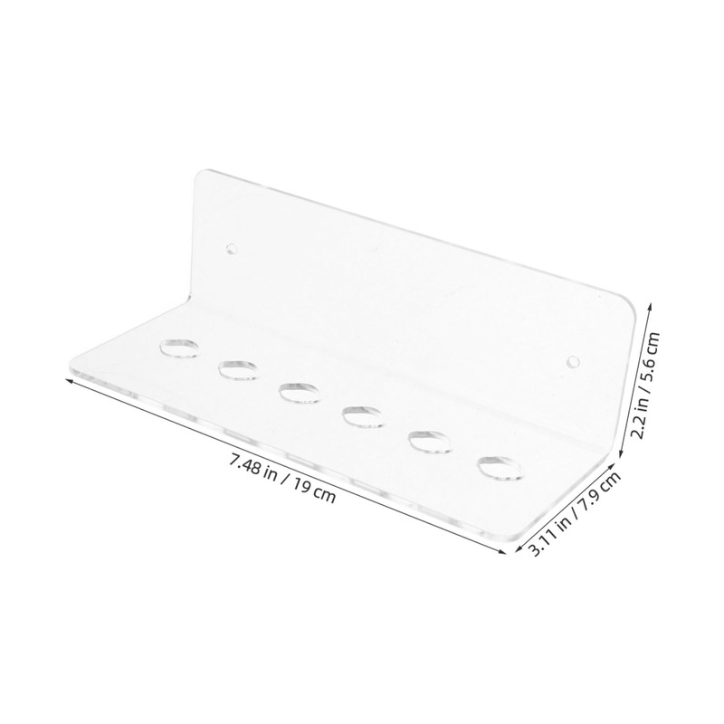 Kisangel Clipper Guard Holder Wall-Mounted Shear Frame Acrylic Scissor Rack