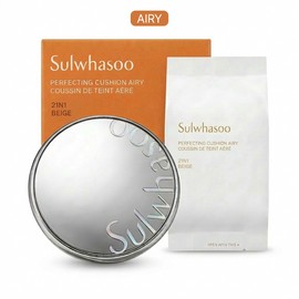 Sulwhasoo Perfecting Cushion Airy Double SPF50+/ PA+++ Original + Refill, 21N1, 30g / 설화수 퍼펙팅 쿠션 에어리 더블 SPF50+/ PA+++ 본품+리필, 21N1, 30g
