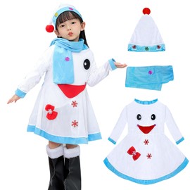 [Mprocen] Snowman Jumpsuit Scarf Cute Snowman Costume, Disguise, Cosplay Costume (47.2 inches (120 cm)