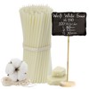 №140-100 Pieces White Beeswax Candles Collection: Traditional Stick and Household