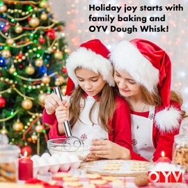 OYV OYV 304 stainless steel dough whisk, Dishwasher Safe Danish Dough Whisk, Dutch Bread Whisk for Sourdough, Pizza, Pastry, Cake Batter, 12-inch sourdough tools