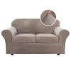 H.VERSAILTEX Real Velvet Plush 3 Piece Stretch Sofa Covers Couch