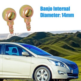 A ABSOPRO 2x 7.5 mm Inner Diameter Hose Barb 14 mm Banjo Fuel Line Adaptor