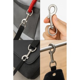 Clicknship24 2x 316 Stainless Steel Heavy Duty Swivel Eye Snap Hooks – 65mm (2.5")