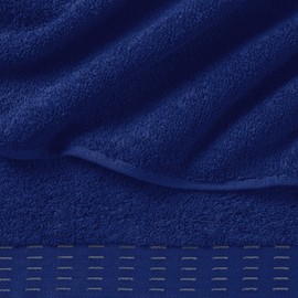 MALLONI HOME Ultra Soft 6 Pack Cotton Towel Set, Contains 2 Bath Towels 28x55 inch, 2 Hand Towels 16x24 inch & 2 Wash Coths 12x12 inch, Ideal Everyday use, Compact & Lightweight - Navy Blue