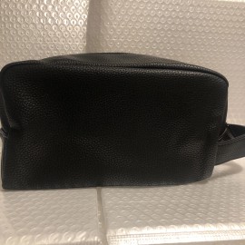 Sephora Black faux leather pouch For Toiletries Gym bag Travel New