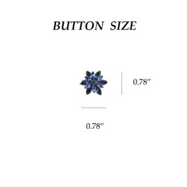 Jerler 4 Pcs Sliver Rhinestone Buttons Crystal Embellishments Sew on Clothing Buttons for Decoration and DIY