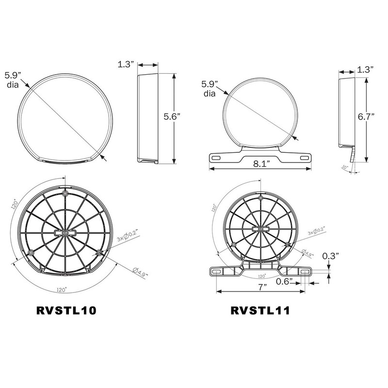 Optronics RVSTL10K LED RV Tail Lights, Red