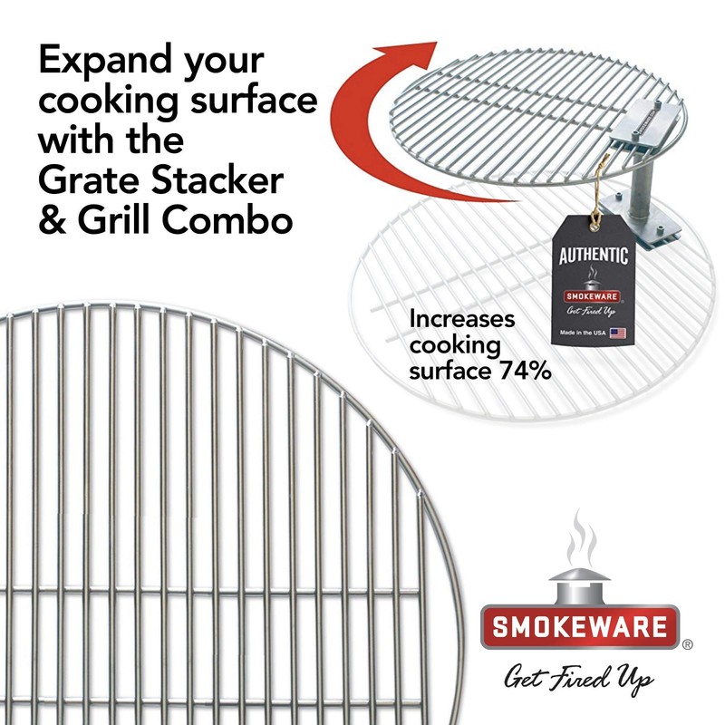 SMOKEWARE Stainless Steel Grill Grate – Compatible with Medium Big