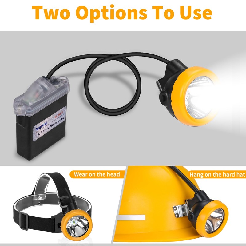 Rechargeable LED Mining Headlamp, Super Bright Safety Head Torch with