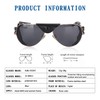 OSSAT Polarized sunglasses with side shields cowhide Shield wind proof