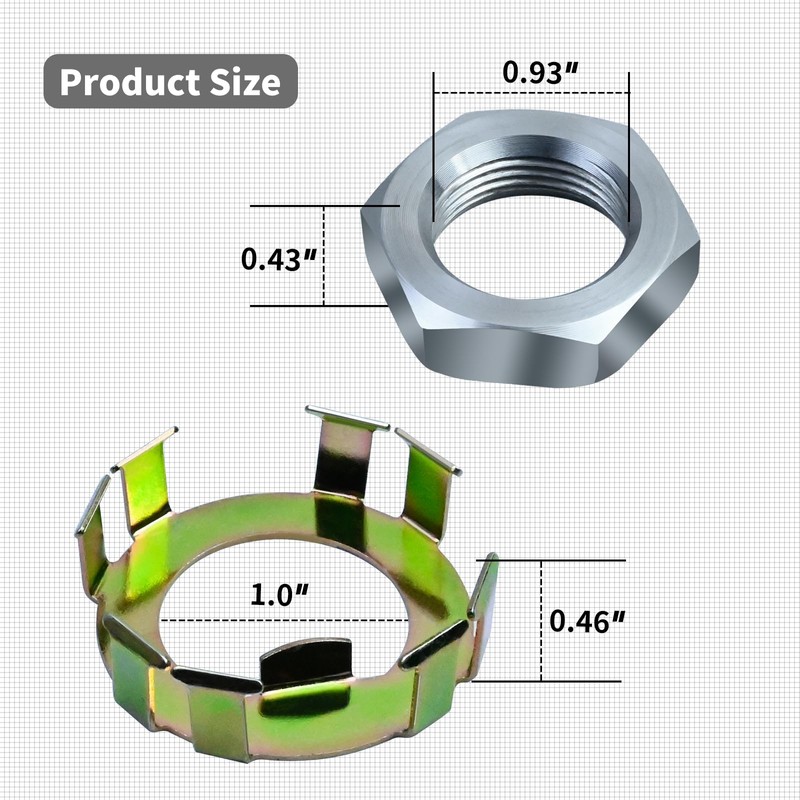 Vanshly,6-191 y 6-190 tuercas y retenedores de eje de rueda