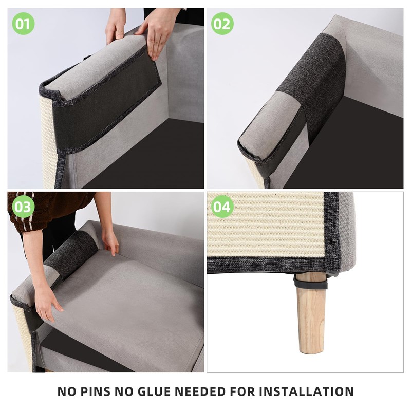 Cat Scratch Sofa Protector,Cat Scratching Couch Protector with 19.7''L*23.6''W Natural