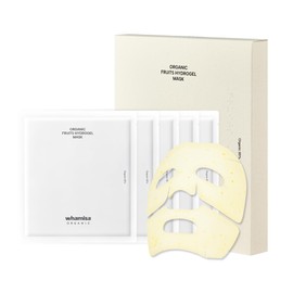 Whamisa Organic Fruits Hydrogel Face Sheet Mask - Yuja, idratazione, cura profonda, cura della pelle, elasticità della pelle, acne, maschera acne, cura dei pori, fermentazione (5 pezzi per confezione)