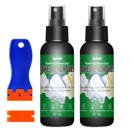 Adhesive Remover, 7oz Sticker Remover Spray with Scraper & Razor Blades - Surface Safe Glue Remover for Car, Windows, Wall, Floor, Paint - Rapid Remover Label, Decals, Gum, Tape, Sticker Residues