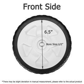 Fourtry 119-0311 Front Wheels for Toro 22" Recycler Mower, 137-4832 Drive Wheels Compatible with Toro 20330 20331 20339 20371 Self Propelled Mower FWD 22", 2 Pack, White