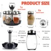 6-Jar Revolving Spice Rack Organizer Holder, Kitchen Countertop Seasoning Stand
