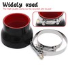 ID 3-1/2 to 4-1/2 inches Straight Black Silicone Reducer Coupler
