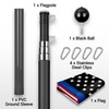 G128 Combo Pack: 16 Ft Telescoping Aluminum Flagpole (Black) &