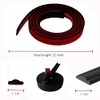 Matte Black Flexible TPE Peel and Stick Wall Trim, 20FT