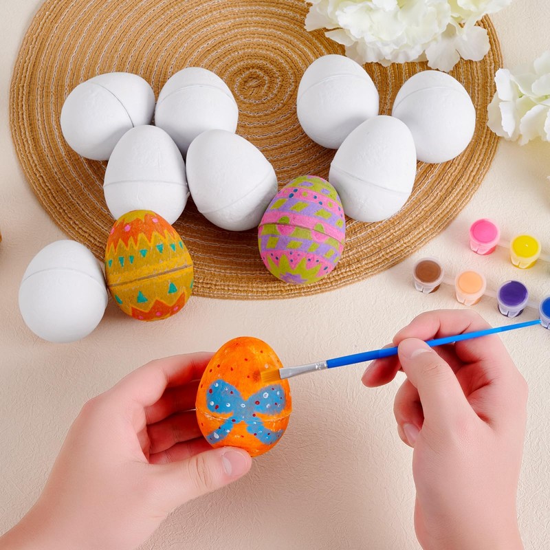 ARCTURINE Paper Mache Easter Eggs, Cardboard Paper Eggs to Decorate