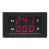 LED Digital Display AC 100~300V Voltmeter 0-100A Ampere Meter(Red red)