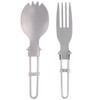 Portable Folding Titanium Spork Fork Outdoor Camping Cutlery Travel Tableware(Fork