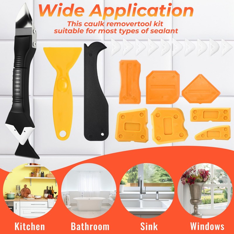 Pickmesh 33 Pcs Silicone Caulking Tool Kit Set 3 in