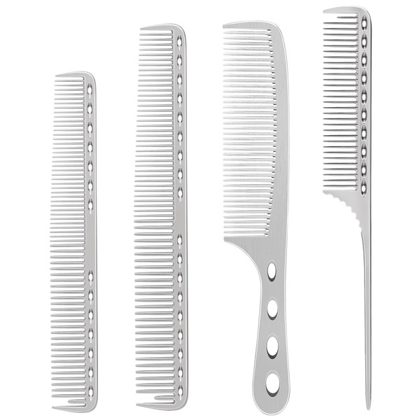 Haarkamm Kamm Set - 4PCS Professioneller Friseur Präzisionskamm, Barbier Haarstyling