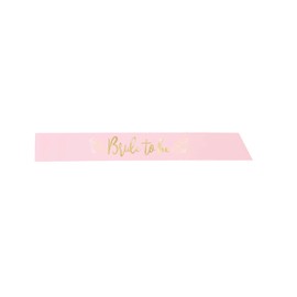Dazzling Pink & Gold Bride to Be Sash - Elegant Bachelorette Party Accessory - Perfect for Memorable Celebration - 1 Pc