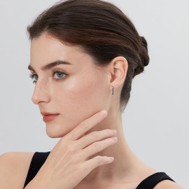 Miaofu Hoop Earrings Gold for Women Small Hoop Earrings Small Sleeper Hoops Huggie Hinged Earrings (16/18/21/25 mm), Sterling Silver