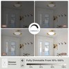 YURNYQ Dimmable White and Gold Flush Mount Ceiling Light Modern