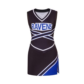 One Tree Hill Cheerleader Uniform Women Tank Tops Girls Skirt High School Fancy Dress Cheerleading Costume (Black, M)
