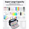 Sooez Big Capacity Pencil Case, Upgraded Canvas Pencil Pouch Large