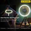 Nitecore NEF10 Multifunctional Portable Electric Fan with LED Ring Light,