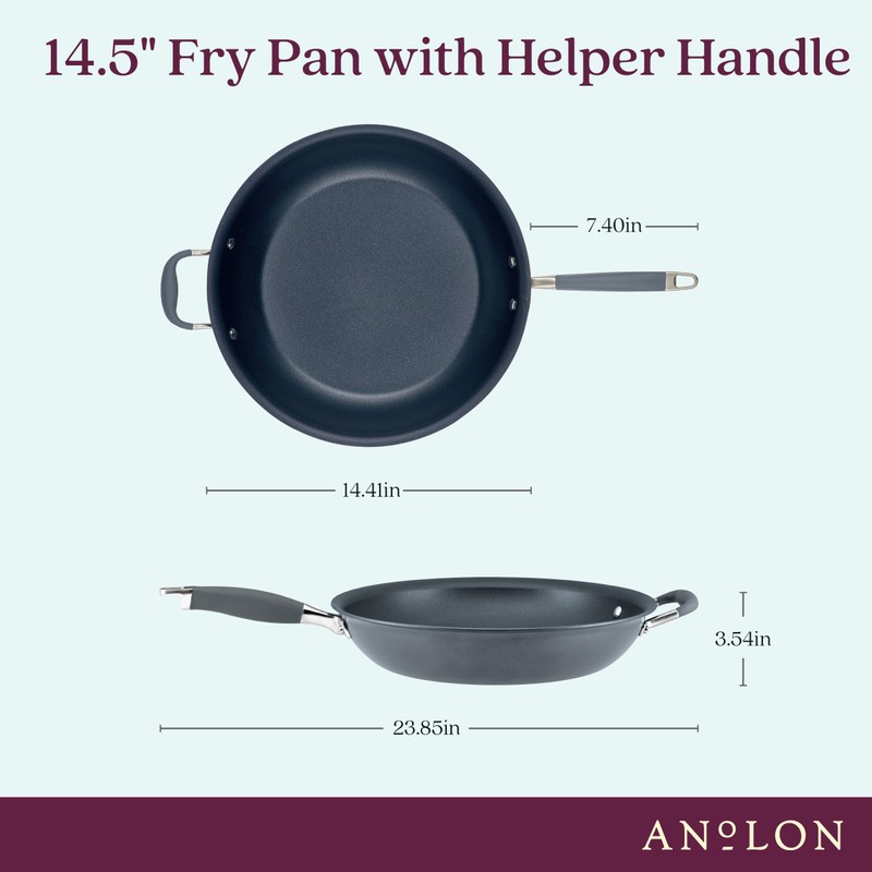 Anolon Advanced Home Hard Anodized Nonstick Frying Pan, 14.5 Inch