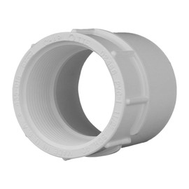 Charlotte Pipe 1-1/2" Female Adapter Pipe Fitting - (Socket x Female Pipe Thread) Schedule 40 PVC Pressure Durable, Easy to Install, and High Tensile for Home or Industrial Use (Single Unit)