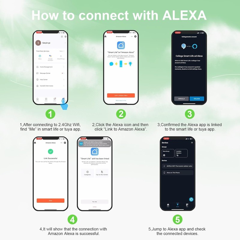 Smart Radiator Thermostat with App ANTELA Digital Display to Control