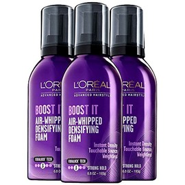 L'Oréal Paris Advanced Hairstyle BOOST IT Air Whipped Densifying Foam, 6.8 fl. oz.