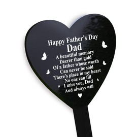 RED OCEAN Fathers Day Memorial Plaque Dad Grave Stake Ornament Remembrance Item Memorial Gift For Dad
