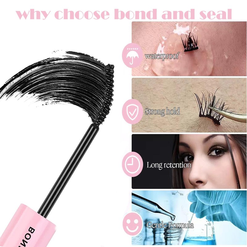 Rofitbest Eyelash Glue Eyelash Binding and Seal, Cluster Eyelash Glue