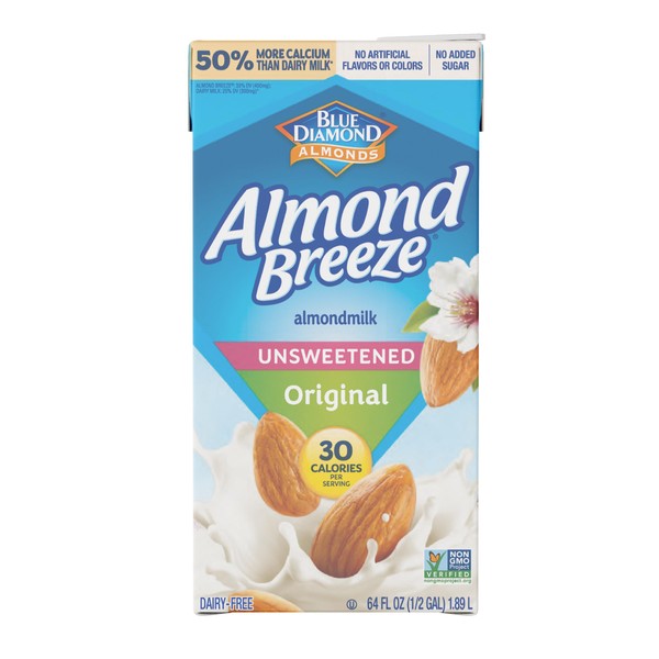 Almond Breeze Dairy Free Almondmilk, Original, 64 Ounce (Pack of 8)