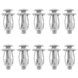 eMagTech 50PCS Jack Nuts Petal Nuts Expansion Nut Thin Fixings Dowels with Screws Assembly for Hollow Wall Iron Skin Hollow Panels 5mm Thin Soft Wall M6x25