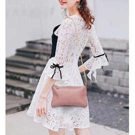 YALUXE Genuine Leather Wristlet Handbags Purses Cell Phone Pocket Clutch Wallet Crossbody Bags for Women