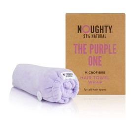 Noughty 97% Natural, Microfibre Hair Towel, Quickly Absorbs Moisture, Reduces Breakage, Combats Frizz, Purple