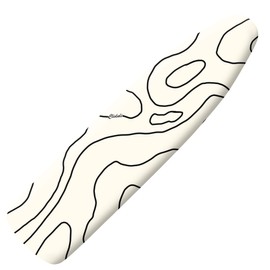 Extra Thick Ironing Board Cover and Pad, 15x54 Ironing Board Cover, Resist Scorching and Staining,Elastic Edges,Modern Art Geometric White