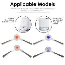 (10 Pieces) Replacement Side Brush Compatible with Narwal Freo/Freo X Ultra/Freo X Plus/Freo Z Ultra Robot Vacuum and Mop Combo, Robotic Vacuum Side Brushes